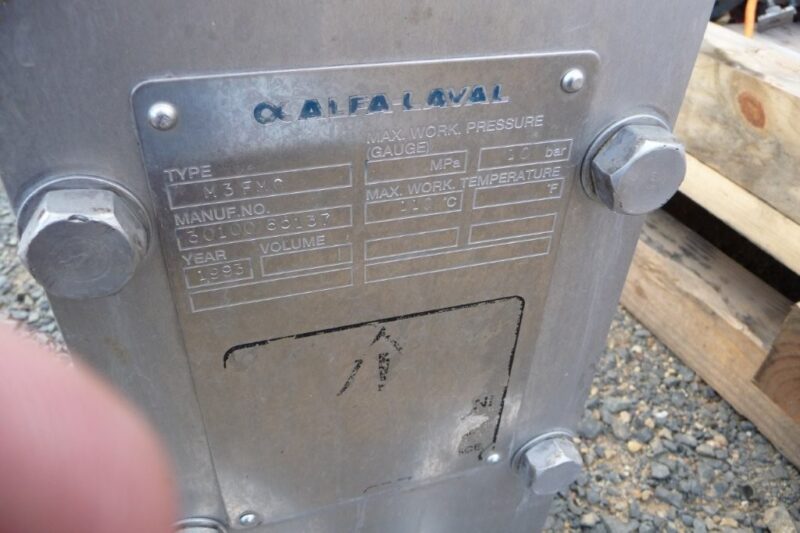 Plate Heat Exchanger Alfa- Laval Model M3 FMO 10 Bar - Image 2